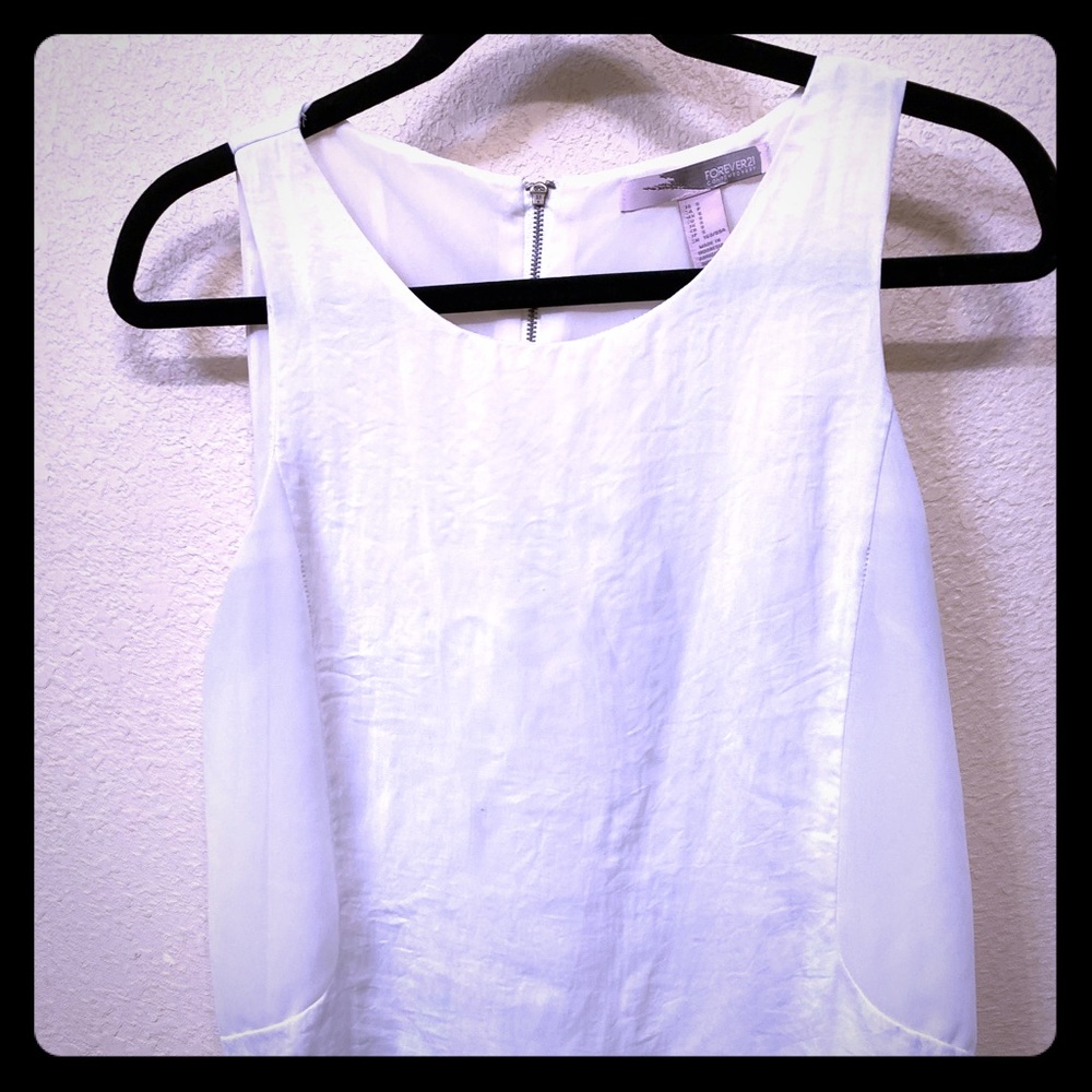 Forever 21 White Sleeveless Blouse